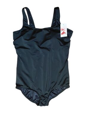 Land's End Plus Size Black One-Piece Swimsuit Size 20 Bathing Suit